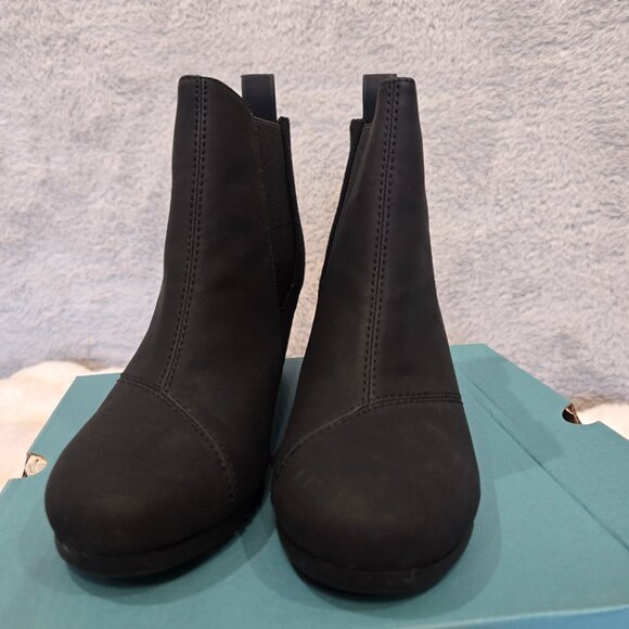 Toms Bailey Ankle Boot Booties Wedge Black Women's Size 7.5 New in Box *NOTES* - Picture 7 of 10